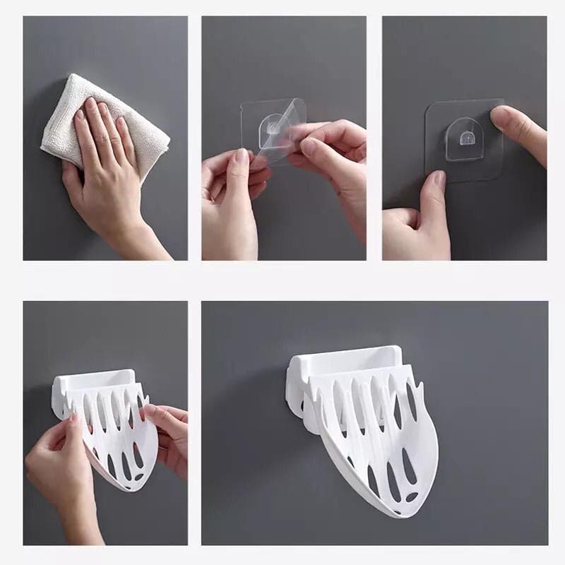 Creative Soap Rack, Wall Hanging Simple Drain Soap Rack, Toothpaste And Brush Holder, Wash Basin Organizer Creative Soap Rack, Wall Hanging Simple Drain Soap Rack, Toothpaste And Brush Holder, Wash Basin Organizer